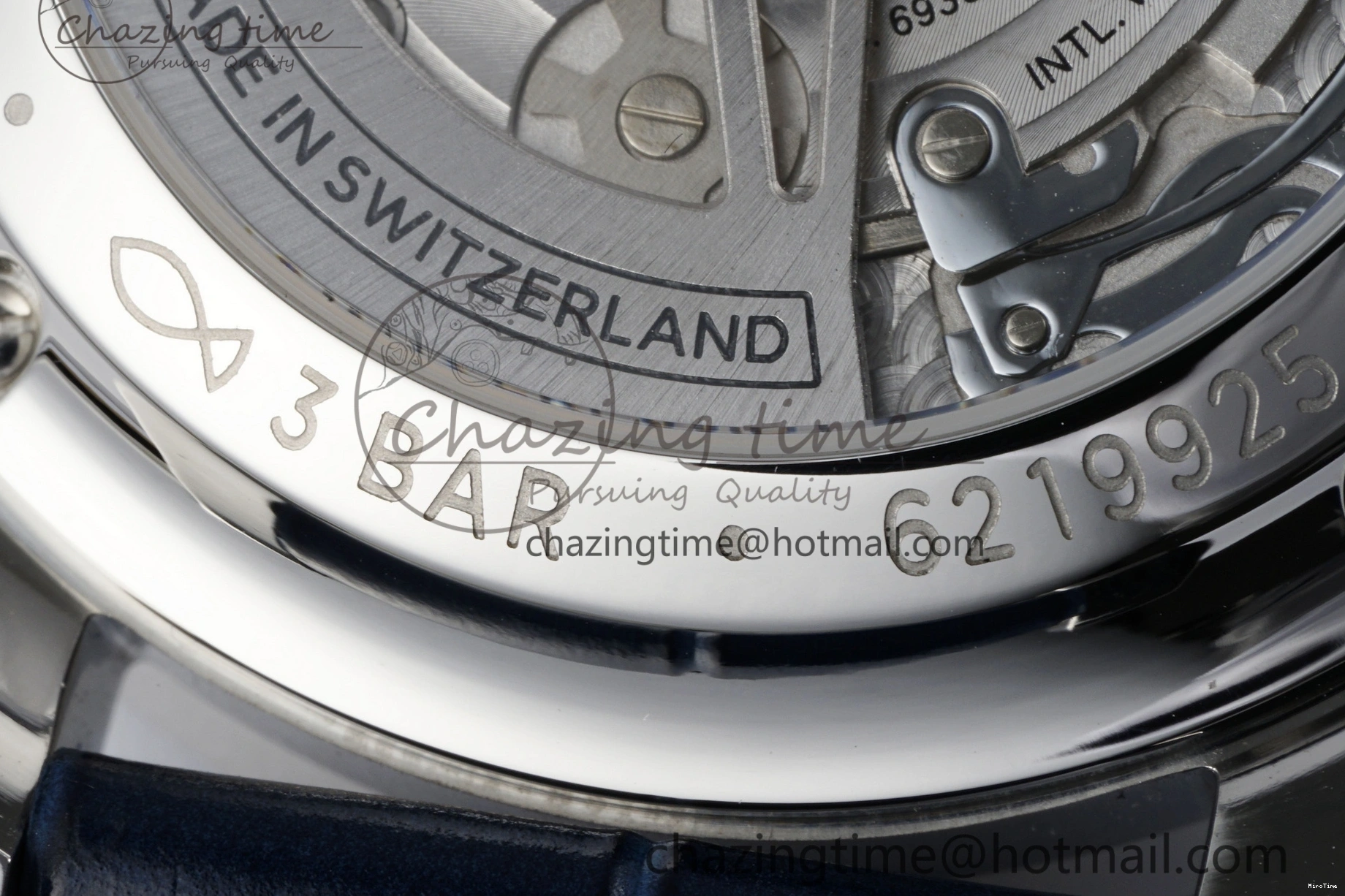 MIROTIME 0206 Portuguese Chrono IW371620 APSF 1:1 Best Edition White Blue Dial on Blue Leather Strap A MultiPurpose 7039